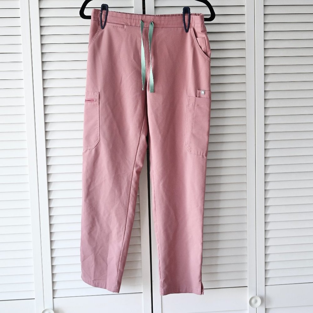 FIGS Small Blush Rose Zipper Pocket Technical Collection Pants | Size Small